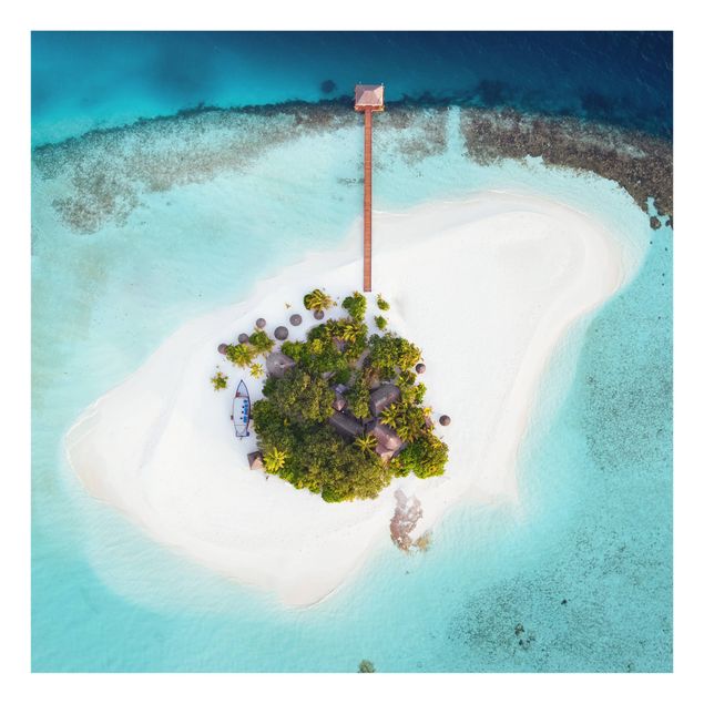 Spritzschutz - Ozeanparadies Malediven - Quadrat 1:1