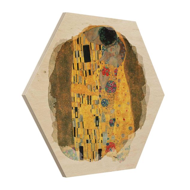 Klimt Gemälde Wasserfarben - Gustav Klimt - Der Kuss
