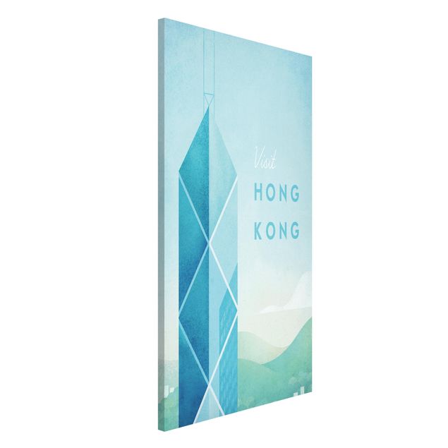 Magnettafel Skyline Reiseposter - Hong Kong