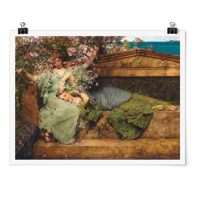 Schöne Wandbilder Sir Lawrence Alma-Tadema - Im Rosengarten