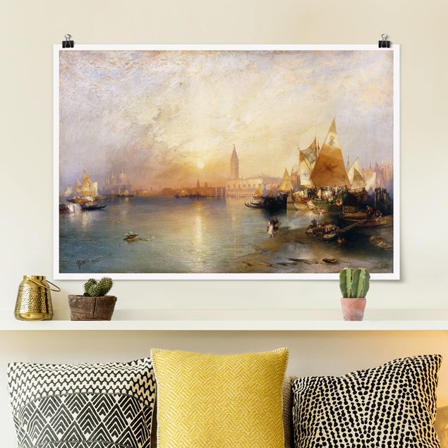 Kunstkopie Poster Thomas Moran - Venedig bei Sonnenuntergang