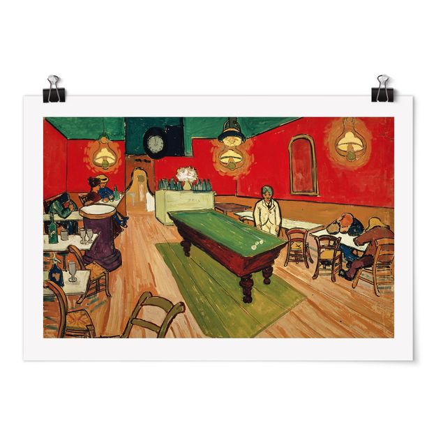 Kunstkopie Poster Vincent van Gogh - Das Nachtcafé in Arles