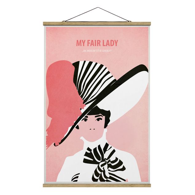 Stoffbild mit Posterleisten - Filmposter My fair Lady - Hochformat 2:3