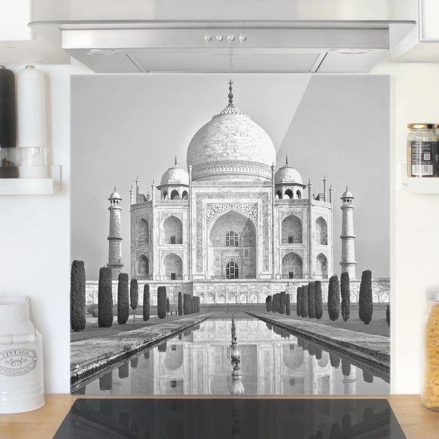 Spritzschutz Glas magnetisch Taj Mahal mit Garten