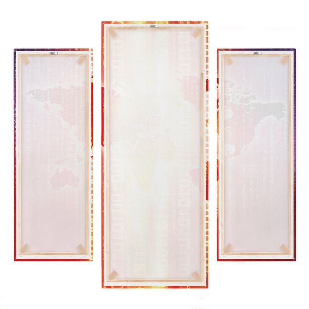 Leinwandbild 3-teilig - Digital World - Galerie Triptychon