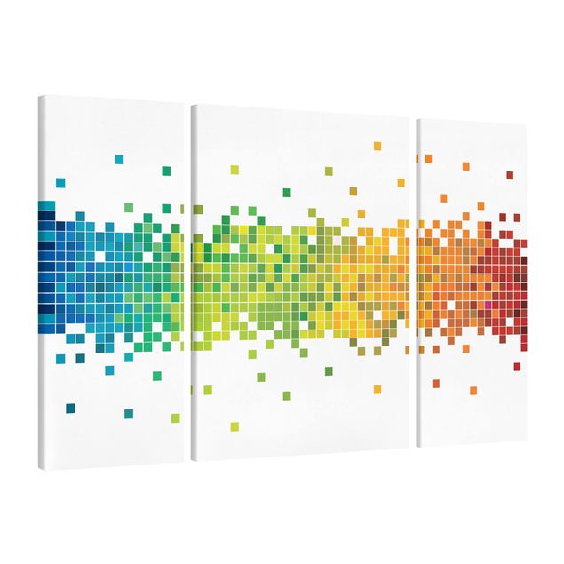 Muster Leinwand Pixel-Regenbogen