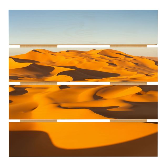Holzbild - Murzuq Desert In Libya - Quadrat 1:1