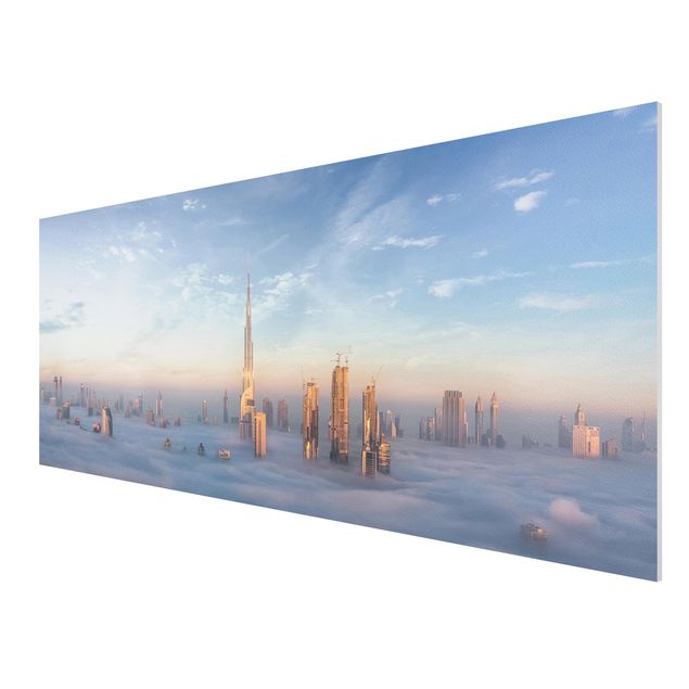 Forex Fine Art Print - Dubai über den Wolken - Panorama