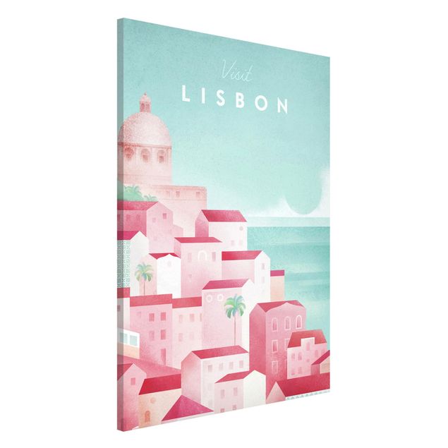 Magnettafel Strand Reiseposter - Lissabon