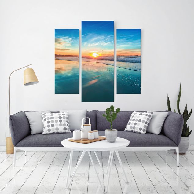 Wandbilder Sonnenuntergänge Romantischer Sonnenuntergang am Meer