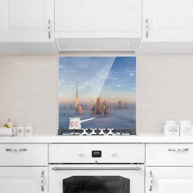 Spritzschutz Küche Dubai über den Wolken
