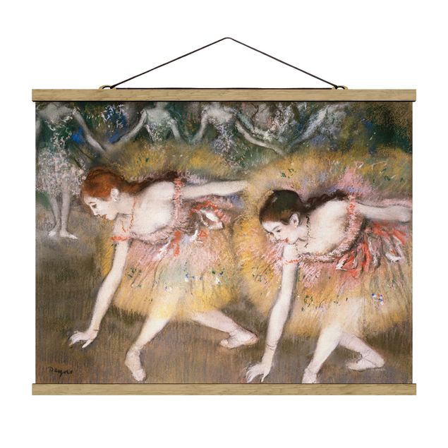 Stoffbilder zum Aufhängen Edgar Degas - Verbeugende Ballerinen