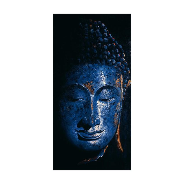 Blauer Teppich Delhi Buddha