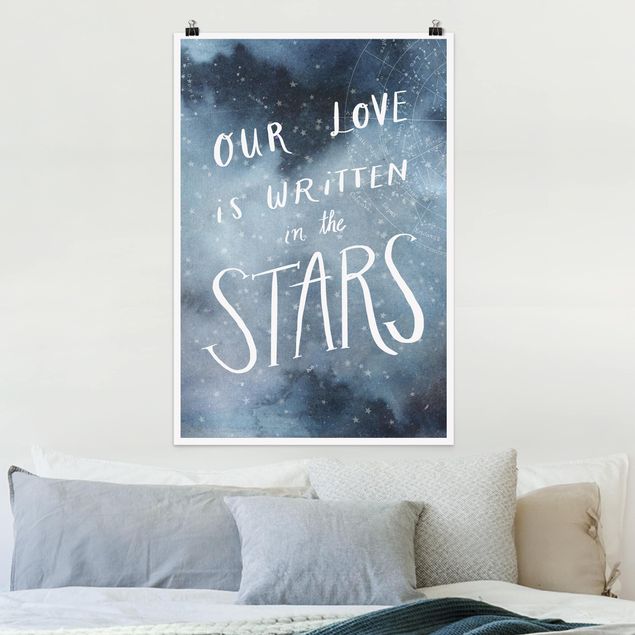 Poster Sprüche Himmlische Liebe - Sterne