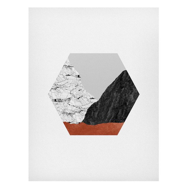 Wandbilder Kupferberge Geometrie im Hexagon