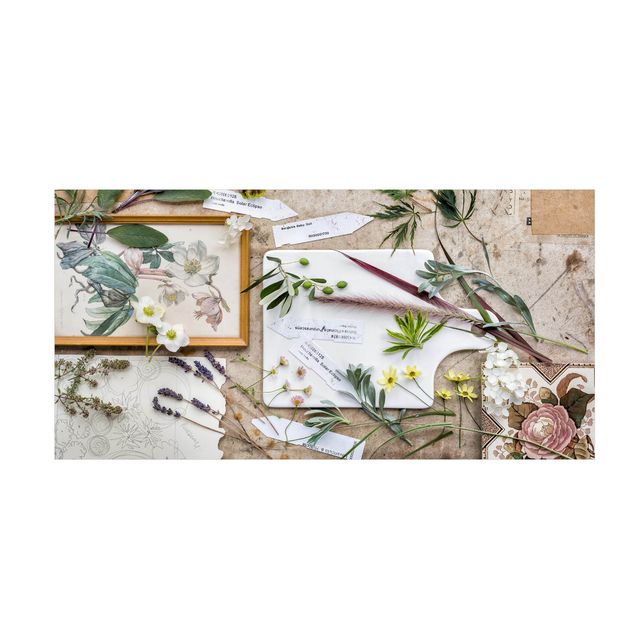 Teppich Orientalisch Blumen und Gartenkräuter Vintage