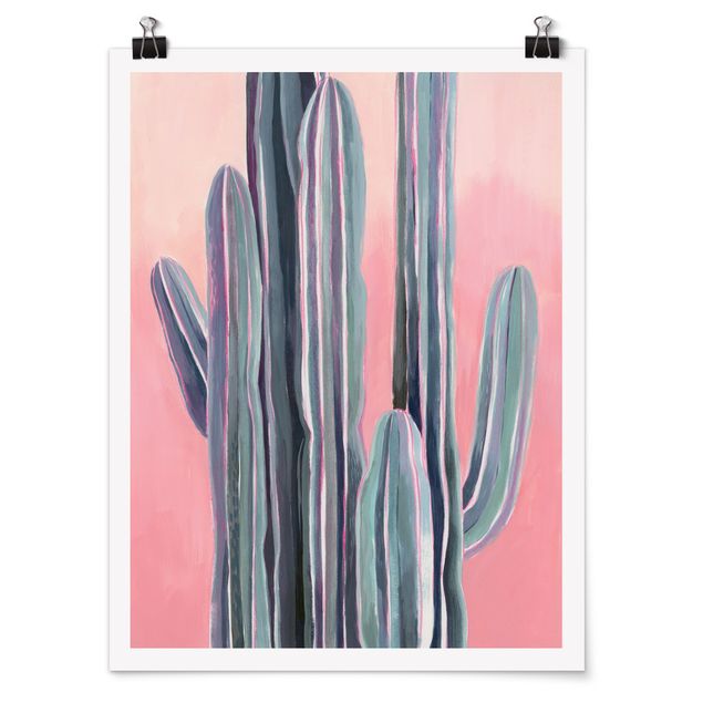Poster Kaktus auf Rosa I