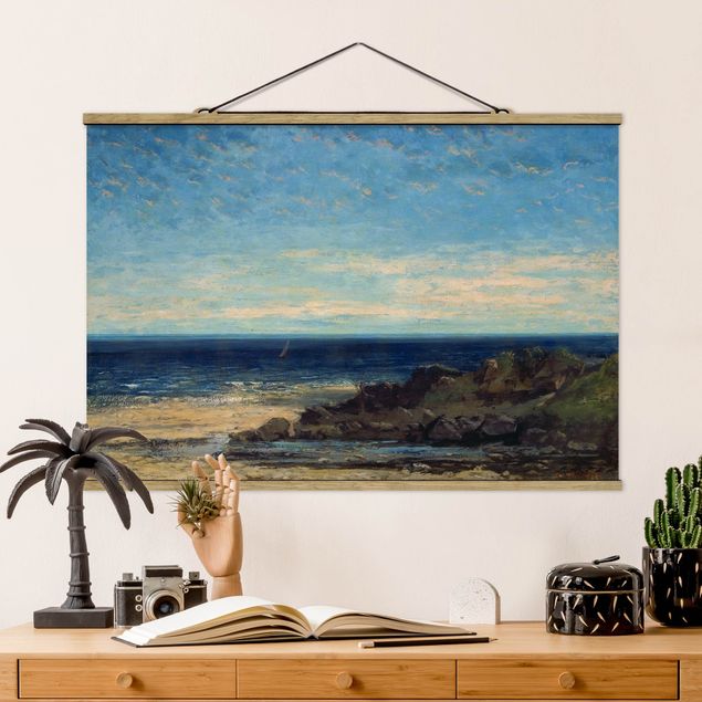 Kunstdruck Gustave Courbet Gustave Courbet - Blaues Meer