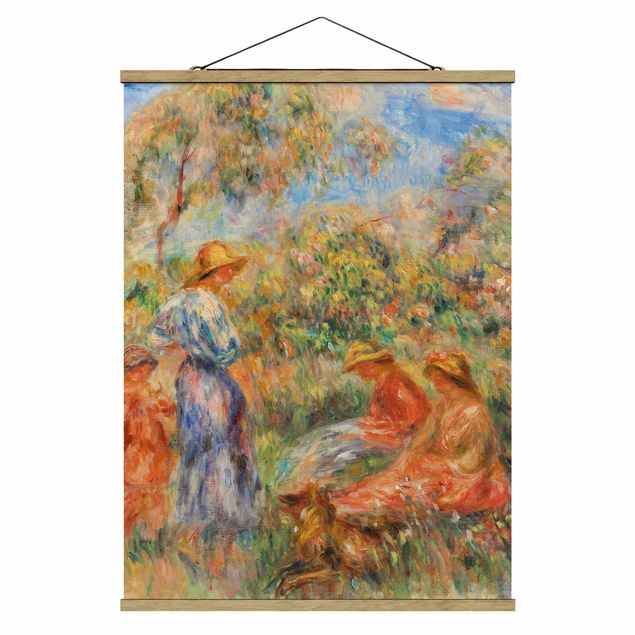 Stoffbilder zum Aufhängen Auguste Renoir - Landschaft mit Frauen und Kind