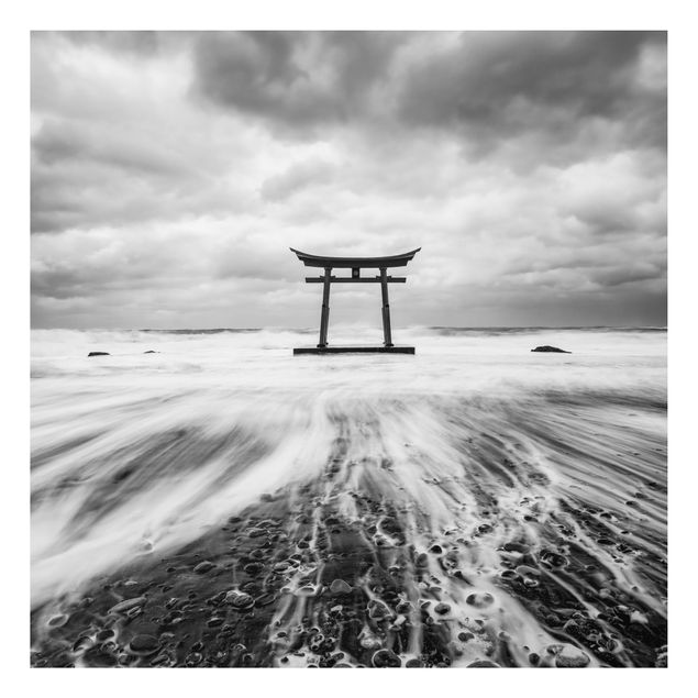 Alu Dibond Bilder Japanisches Torii im Meer
