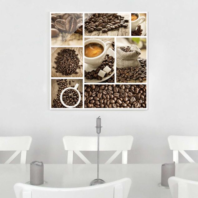 Wandbilder Kaffee Collage