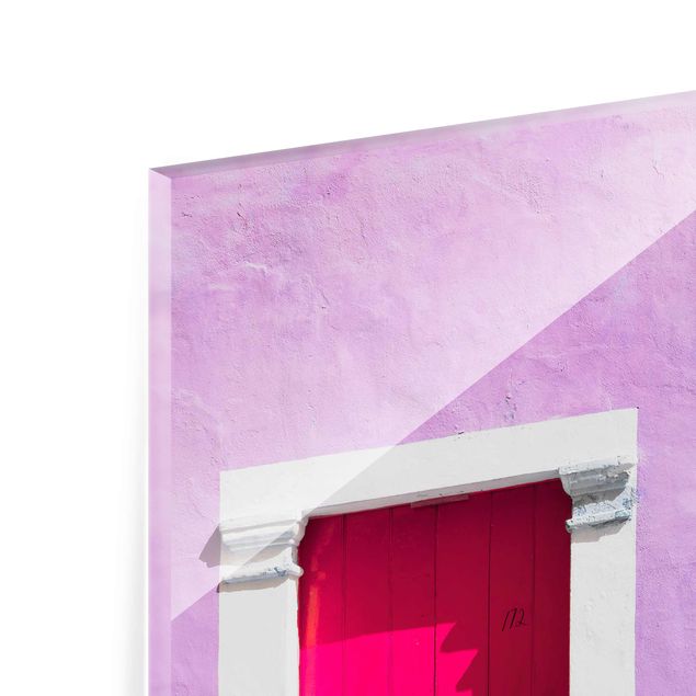 Wandbilder Rosa Fassade Pinke Tür