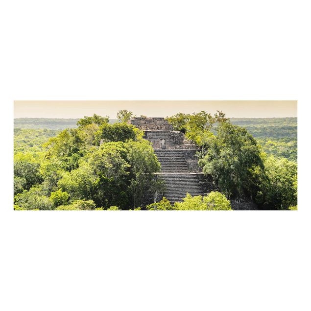 Natur Glasbilder Pyramide von Calakmul