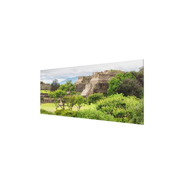 Glasbild Landschaften Pyramide von Monte Alban