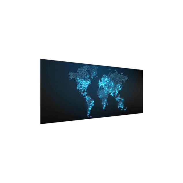 Bilder für die Wand Connected World Weltkarte