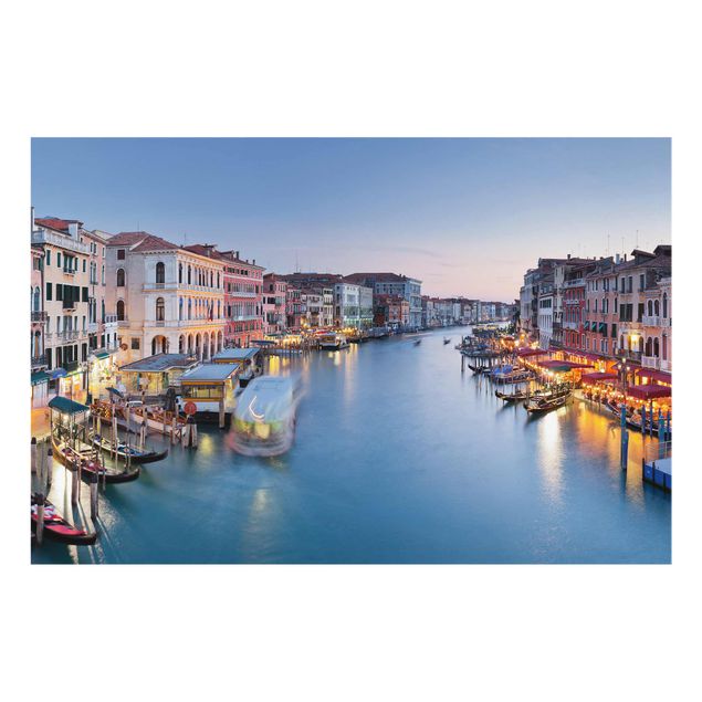 Glasbild - Abendstimmung auf Canal Grande in Venedig - Quer 3:2