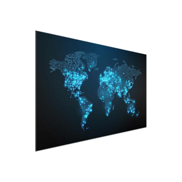 Wandbilder Connected World Weltkarte