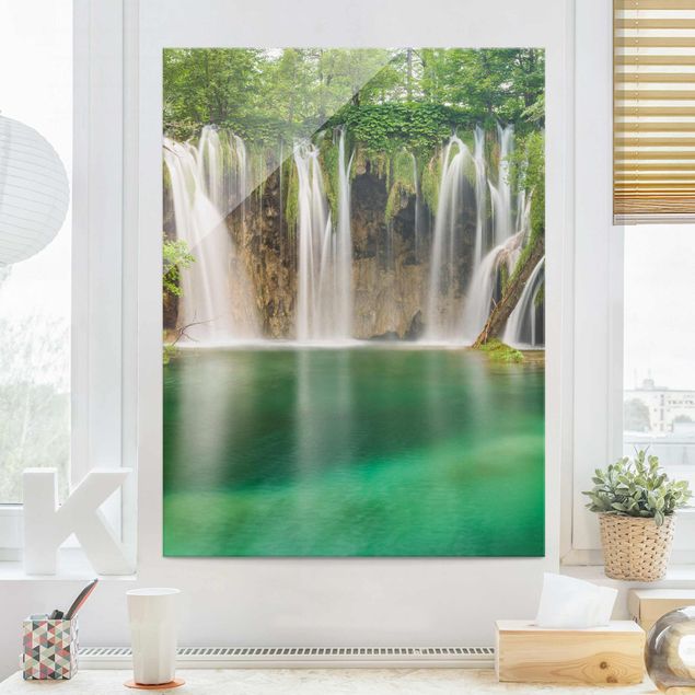 Glasbilder See Wasserfall Plitvicer Seen