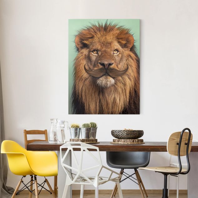 Löwen Leinwand Löwe mit Bart