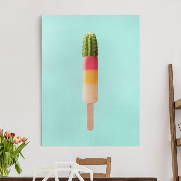 Wandbilder XXL Eis mit Kaktus