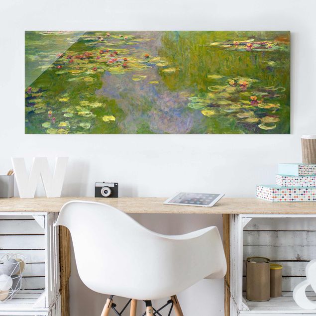 Glasbilder Claude Monet - Grüne Seerosen