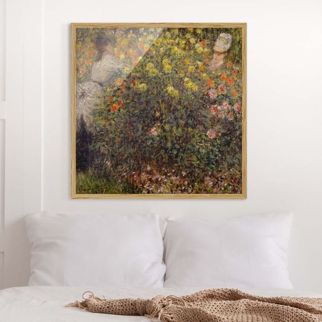 Bilder mit Rahmen Blumen Claude Monet - Blumengarten