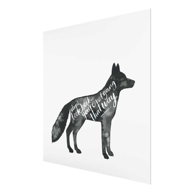 Glasbild - Tiere mit Weisheit - Fuchs - Quadrat 1:1