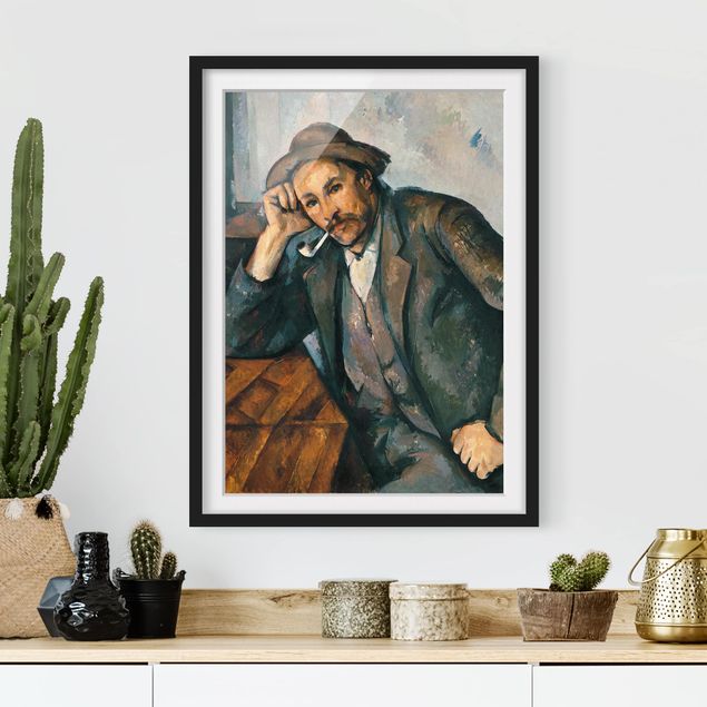 Kunstdruck Bilder mit Rahmen Paul Cézanne - Der Raucher