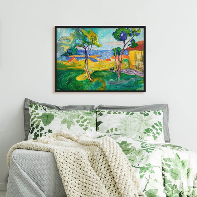 Landschaftsbilder mit Rahmen Edvard Munch - Der Garten