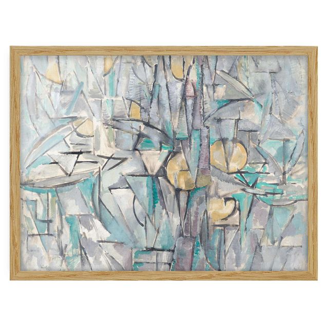 Abstrakte Bilder mit Rahmen Piet Mondrian - Komposition X