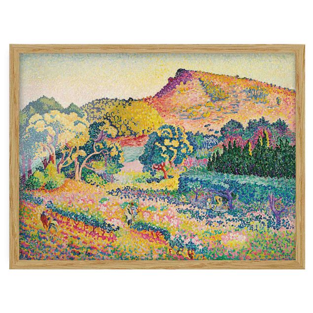 Kunstdrucke mit Rahmen Henri Edmond Cross - Landschaft mit Le Cap Nègre