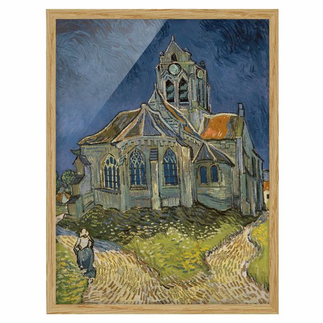 Gerahmte Kunstdrucke Vincent van Gogh - Kirche Auvers-sur-Oise