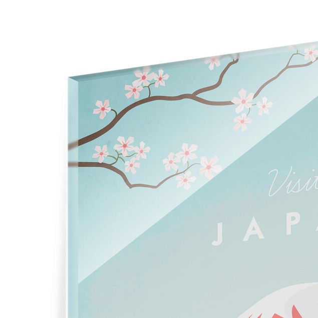 Glasbild - Reiseposter - Japan - Hochformat 4:3