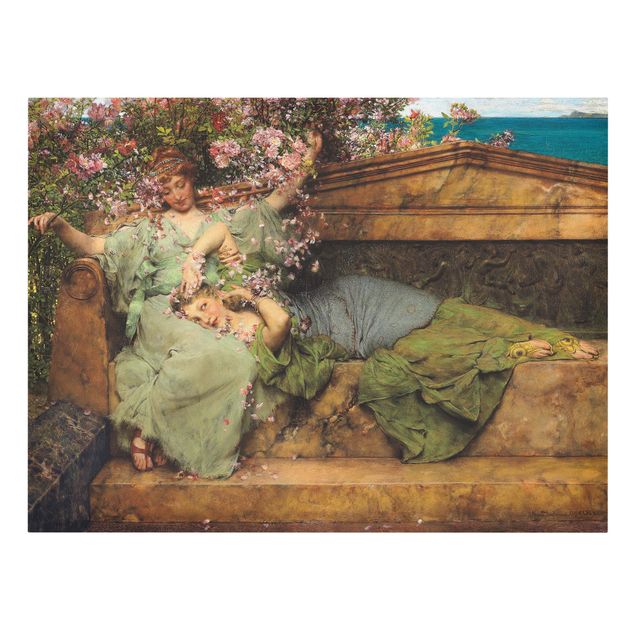 Wandbilder Wohnzimmer modern Sir Lawrence Alma-Tadema - Im Rosengarten