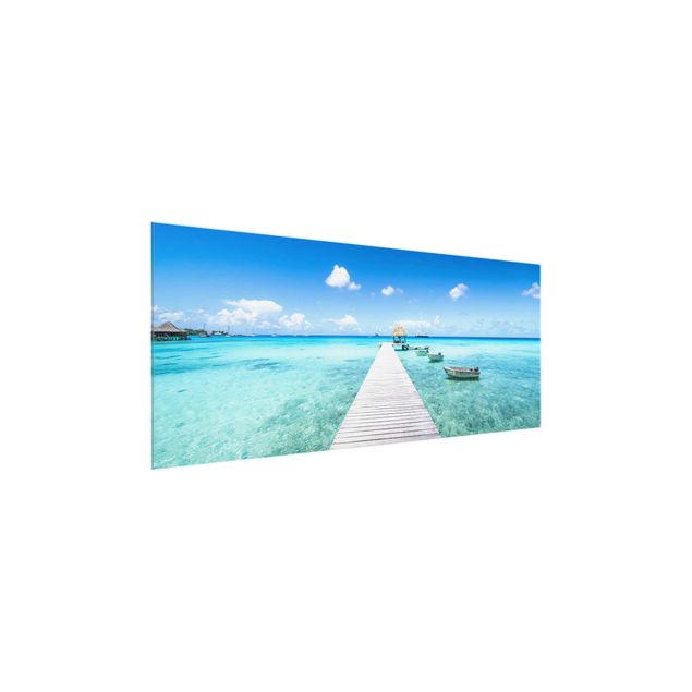 Glasbild - Urlaub in den Tropen - Panorama