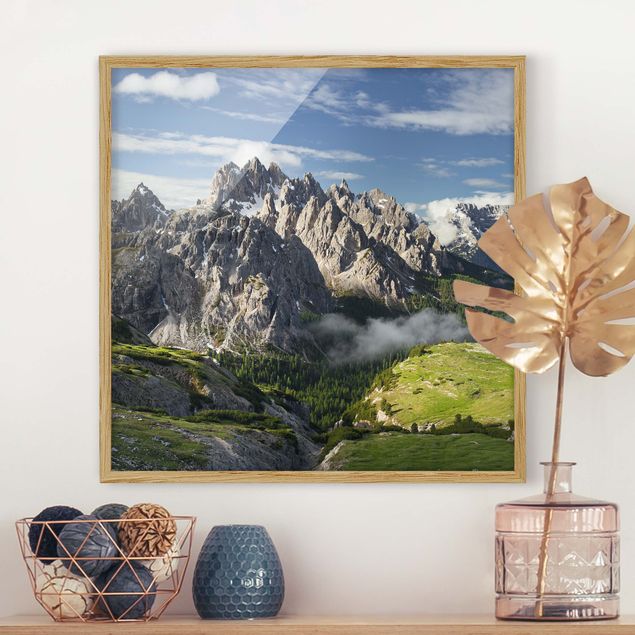 Landschaftsbilder mit Rahmen Italienische Alpen