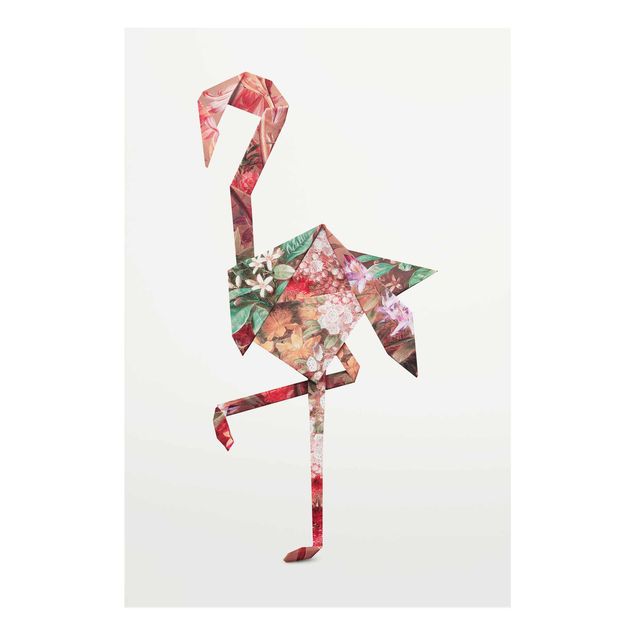 Bilder für die Wand Origami Flamingo