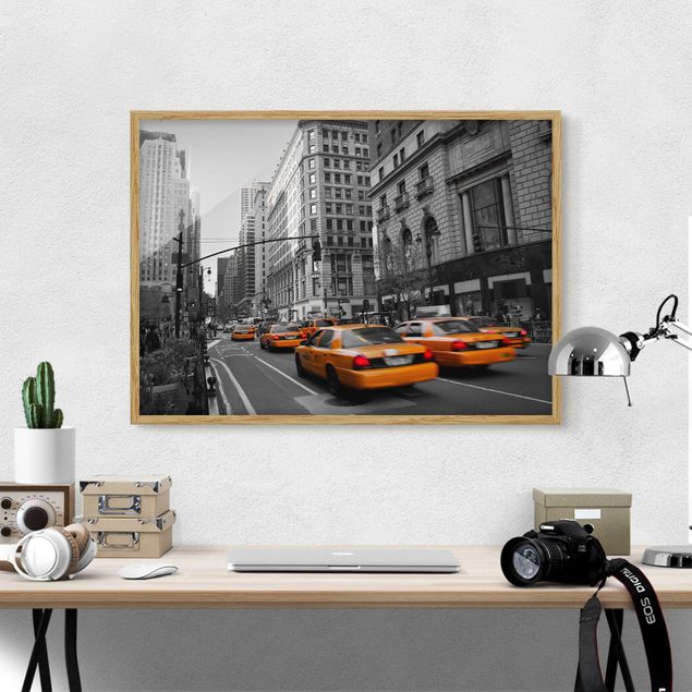 Bilder mit Rahmen Schwarz-Weiß New York, New York!