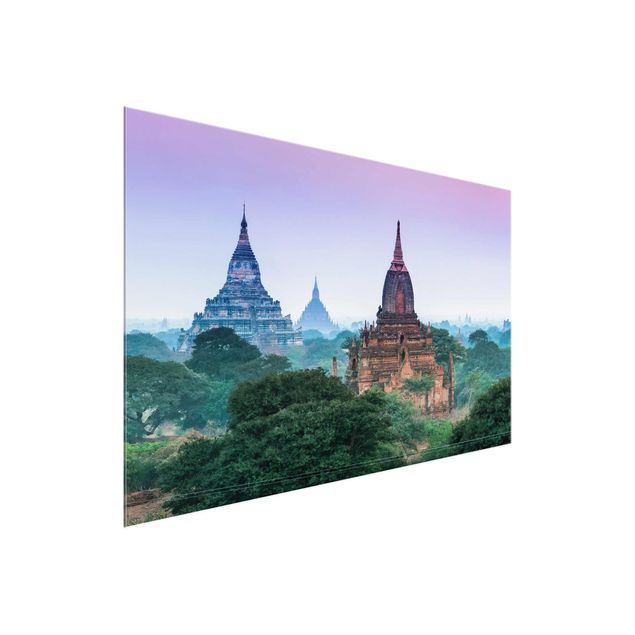 Glasbild - Sakralgebäude in Bagan - Querformat 3:2