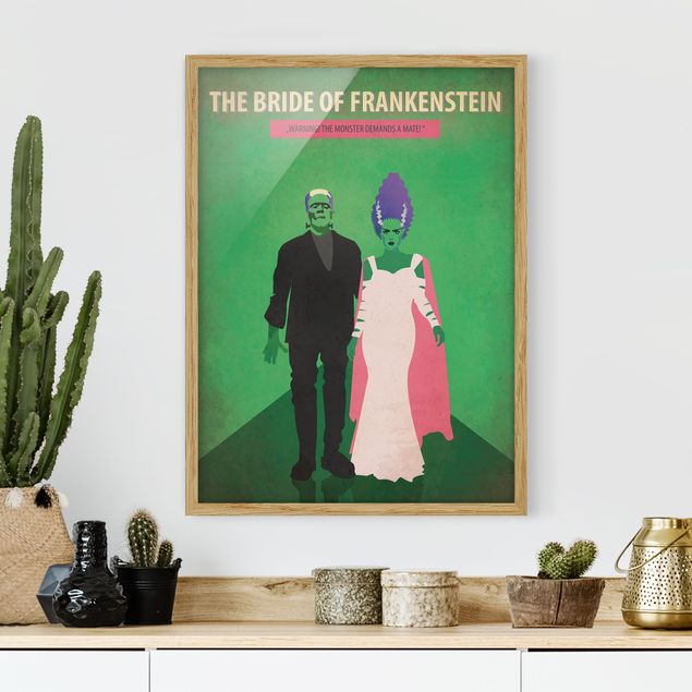Gerahmte Kunstdrucke Filmposter The Bride of Frankenstein